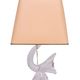 Daum Crystal Glass Bird Table Lamp, Vintage 1960s, France, Oval Shade