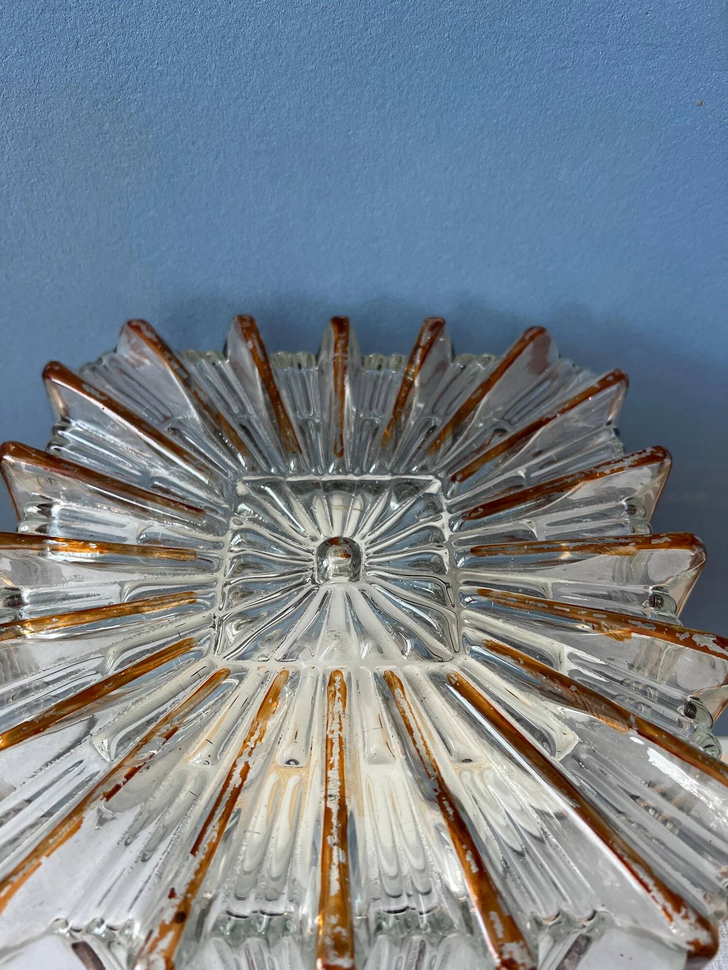 Plafonnier vintage Herda en verre