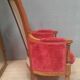 Directoire period bergère in red velvet.
