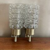2 glass wall lights