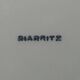 Set of thirteen old porcelain soup plates signed "Biarritz"