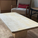 Travertine coffee table