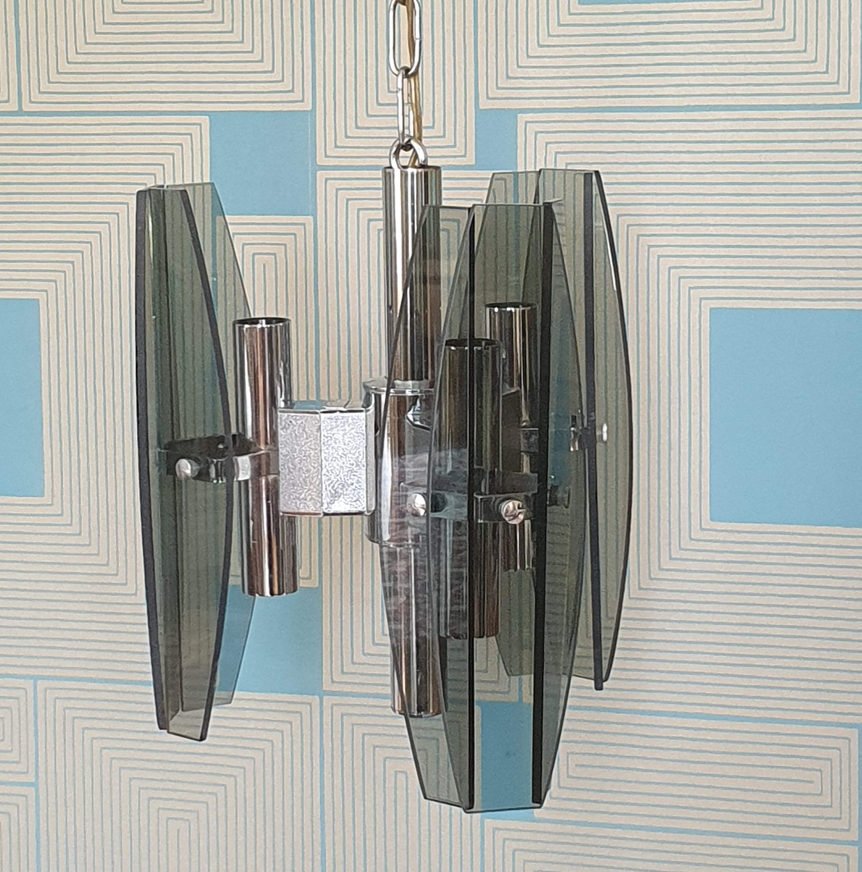Chandelier suspension space age 70s