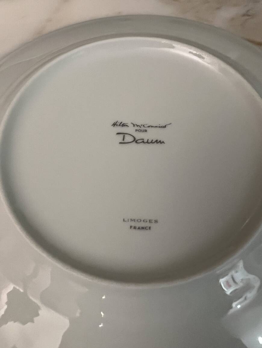 6 Cactus porcelain dessert plates by Hilton McConnico for Daum