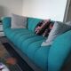 Set of 2 sofas and 2 poufs by Roche Bobois.