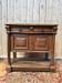 Desserte, console Henri III en noyer et marbre beige
