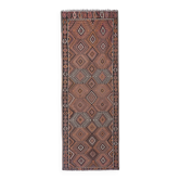 Vintage Turkish hallway rug 132x360 cm