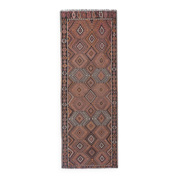 Vintage Turkish hallway rug 132x360 cm