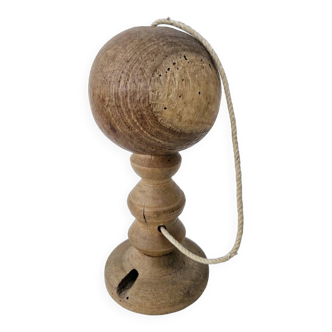 Old Bilboquet Wooden Popular Art Old Game H 18 cm