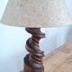 Handmade lamp in turned wood