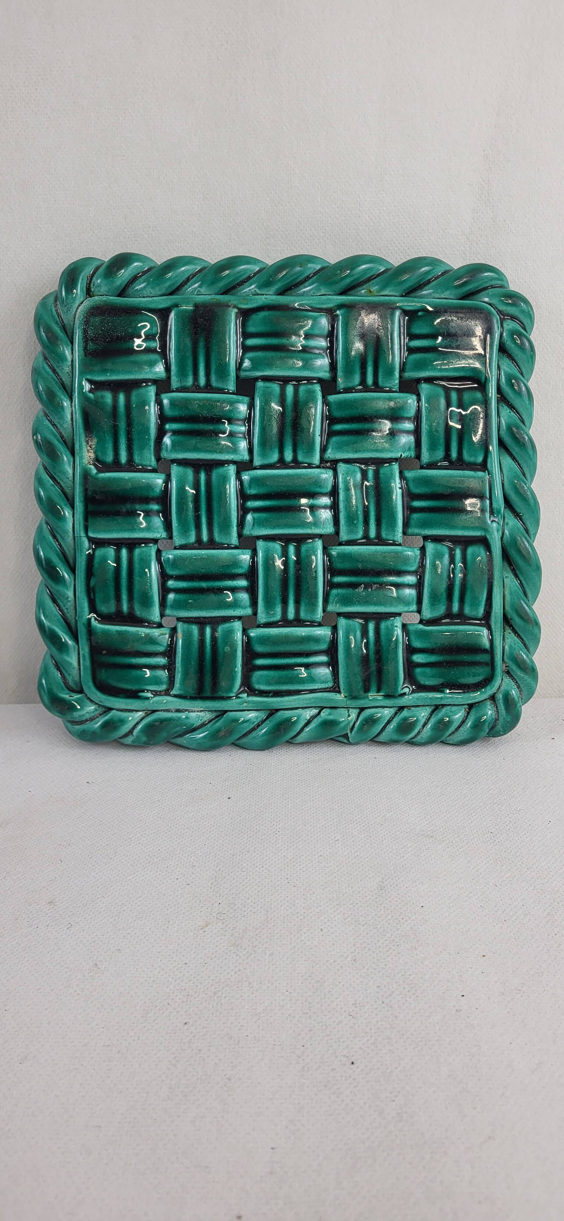 Dessous plat / bouteille Vallauris céramique tressée