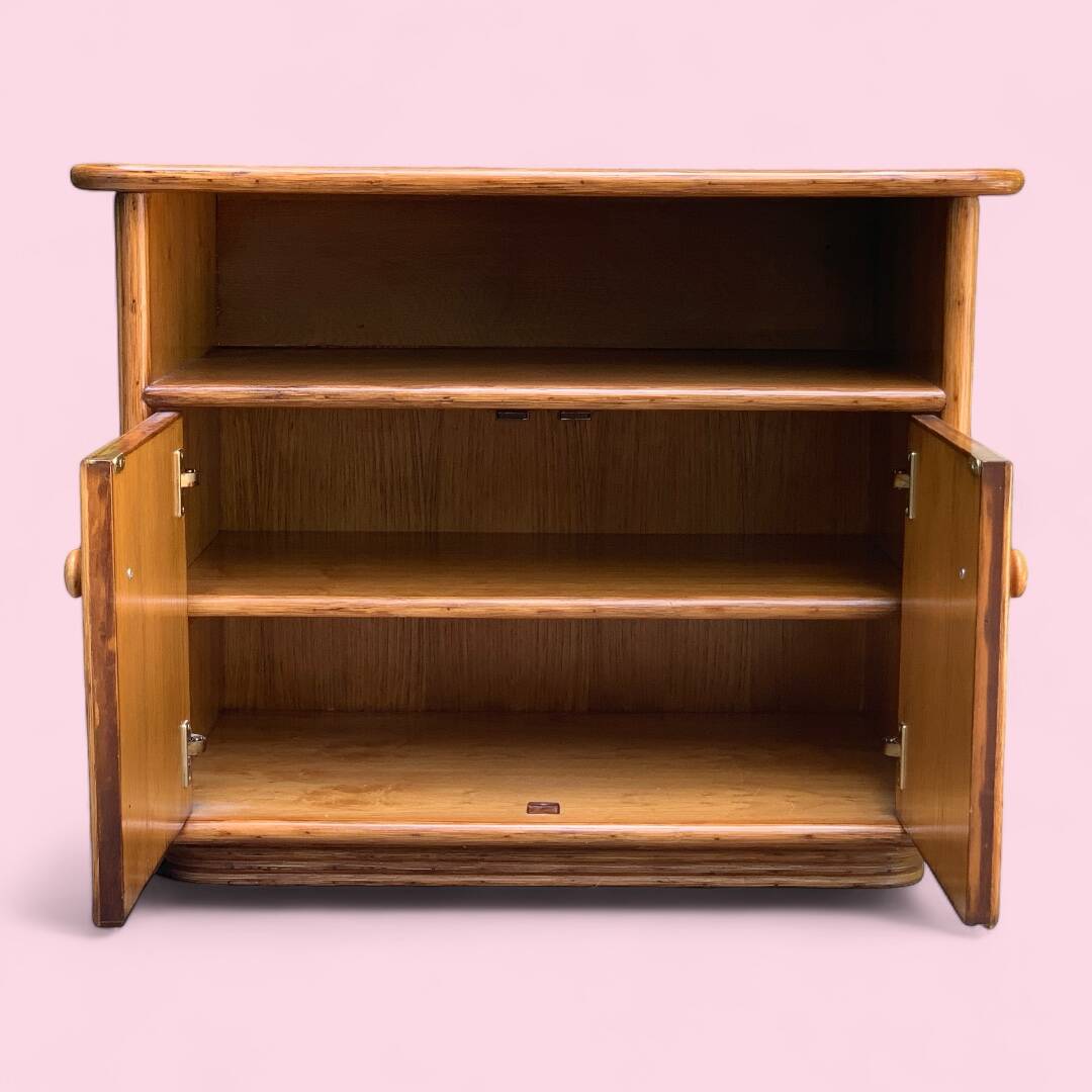 Oak rattan and woven wicker furniture 1980