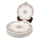 6 dessert plates Terre de Fer Creil and Montereau - Amiral decoration