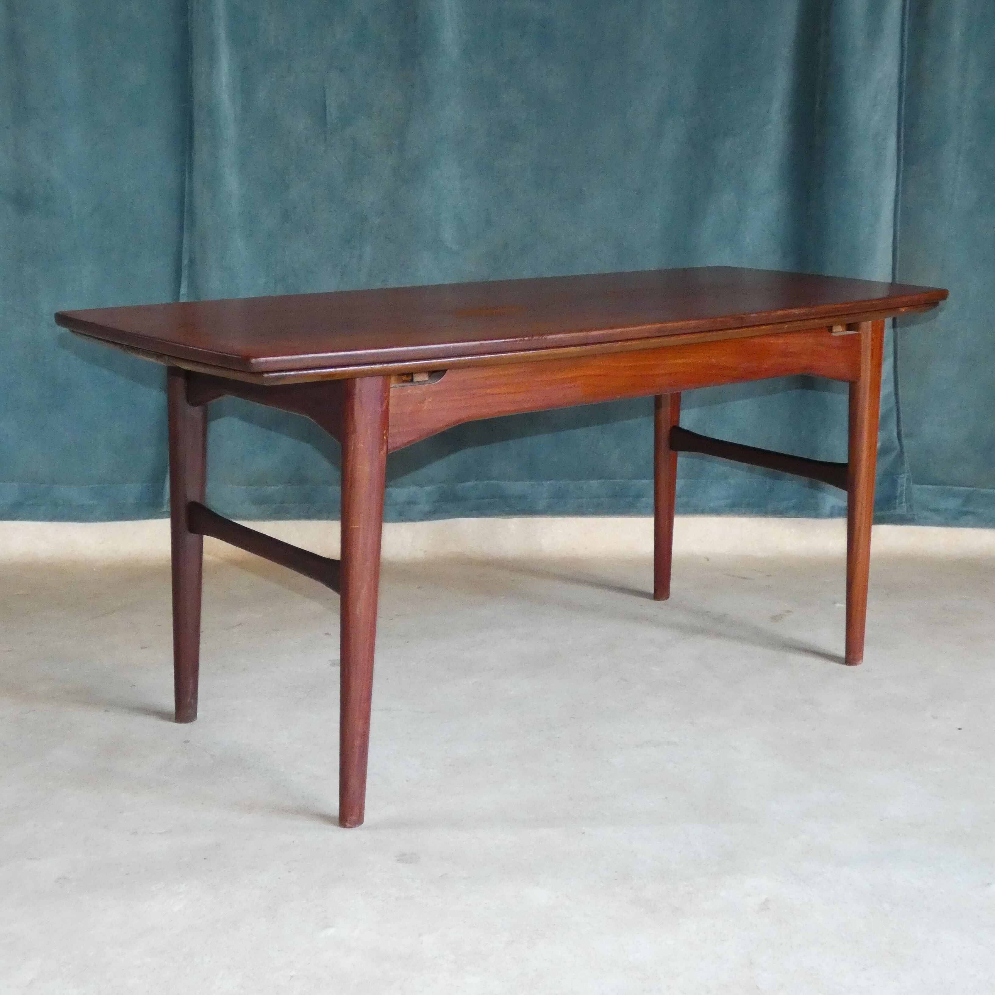 Scandinavian teak coffee table monte and drop, denmark 1960