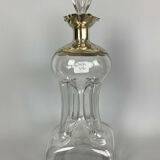 Blown glass carafe and silver frame