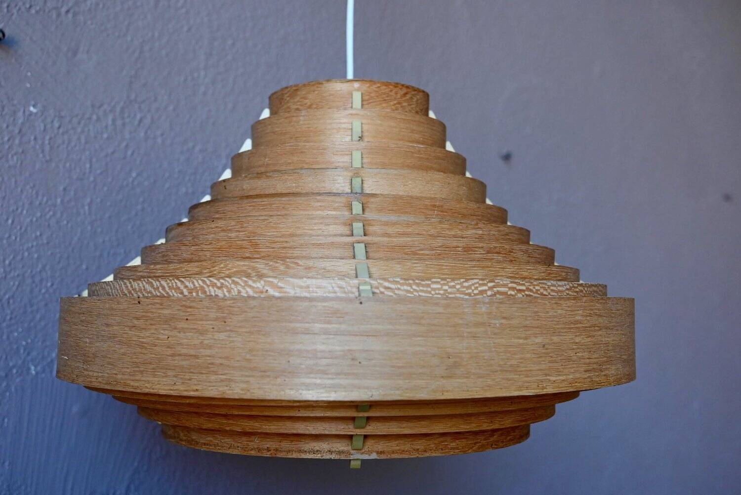 Vintage Scandinavian suspension lamp with slats by Hans-Agne Jakobsson from the 1960s.