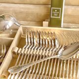 Importante ménagère Christofle Marly métal argenté 74 pièces coffret TBE