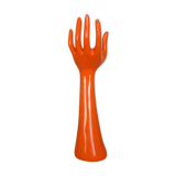 Hand baguier in orange resin