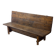 Early 1900s Art Populaire French fermette bench