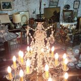 Chandelier with pendants 18 bulbs