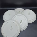 5 mismatched plates Digoin-Sarreguemines