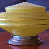 Ceiling lamp to pose art deco glass clichy