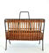 Iron and rattan magazine holders 1950
