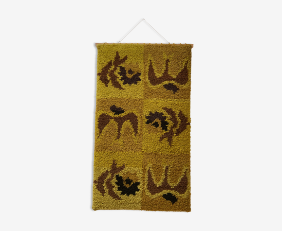 Tapisserie ou tapis laine vintage moderniste