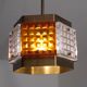 Vintage brass and glass suspension