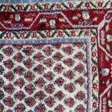 Tapis vintage indien Seraband fait main en laine – 94 x 162 cm – 1970s