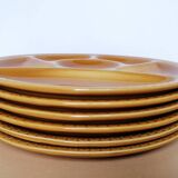 6 Gien plates with compartments