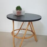 Table basse rotin ronde