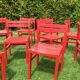 Set of 10 vintage wooden chairs