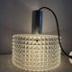 Acrylic pendant light with diamond pattern, chrome, 1970s