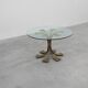 Hammered Bronze Table by Luciano Frigerio for Frigerio di Desio, Italy ca.