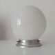 Vintage opaline and aluminium ceiling light from the 1950s.