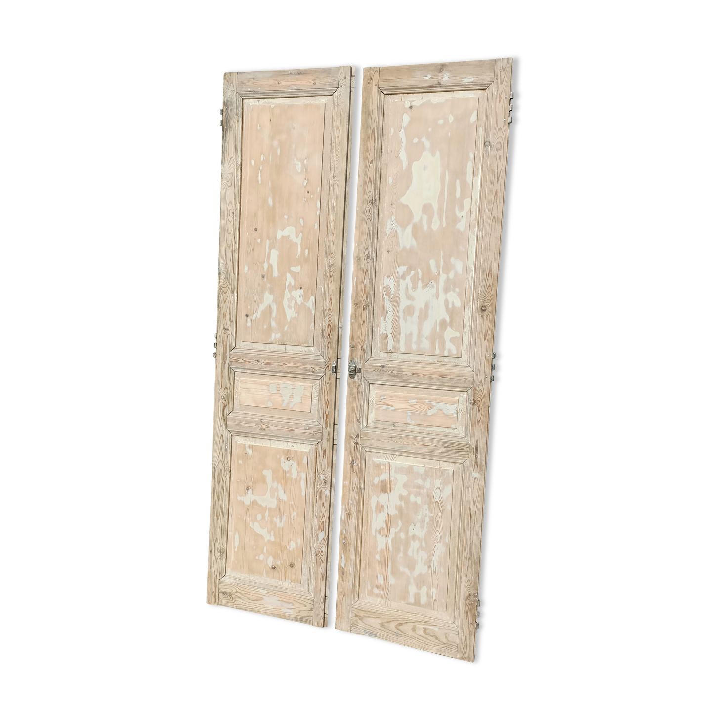 Pair of old fir doors 113x232