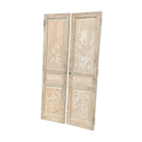 Pair of old fir doors 113x232