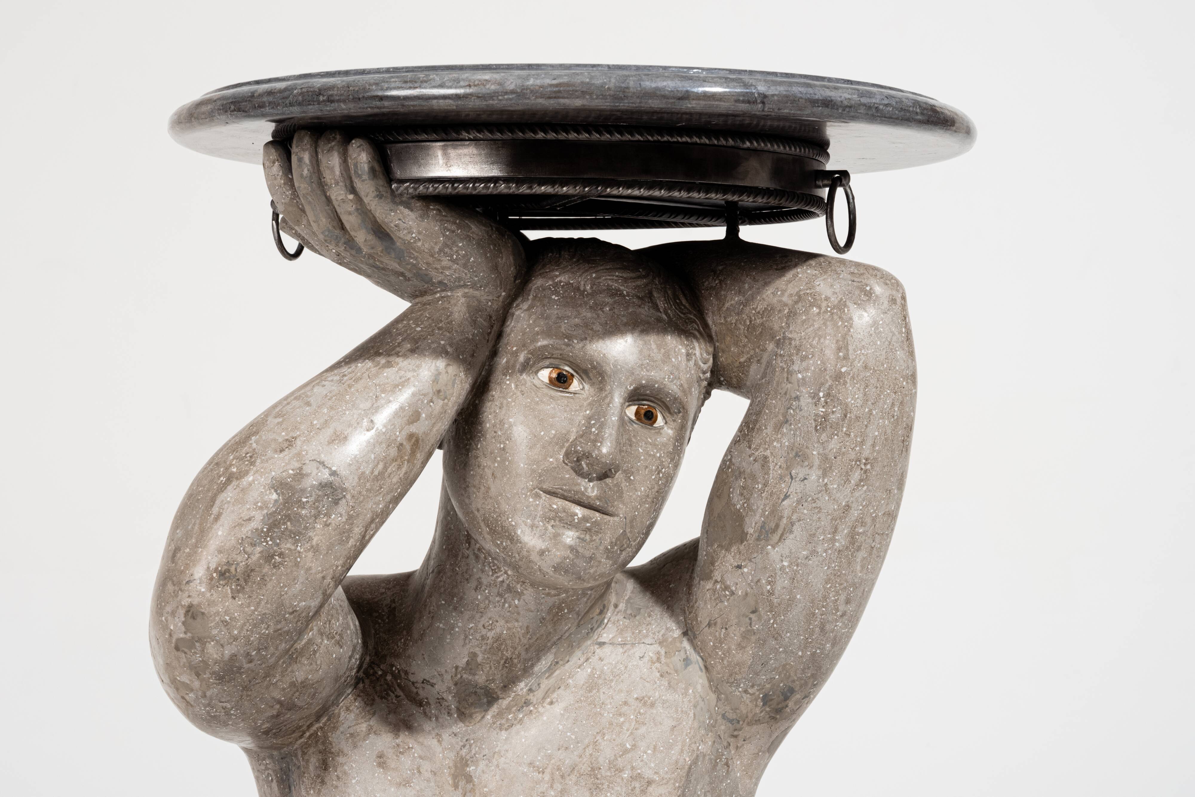 "Kneeling Strength" Pedestal Table