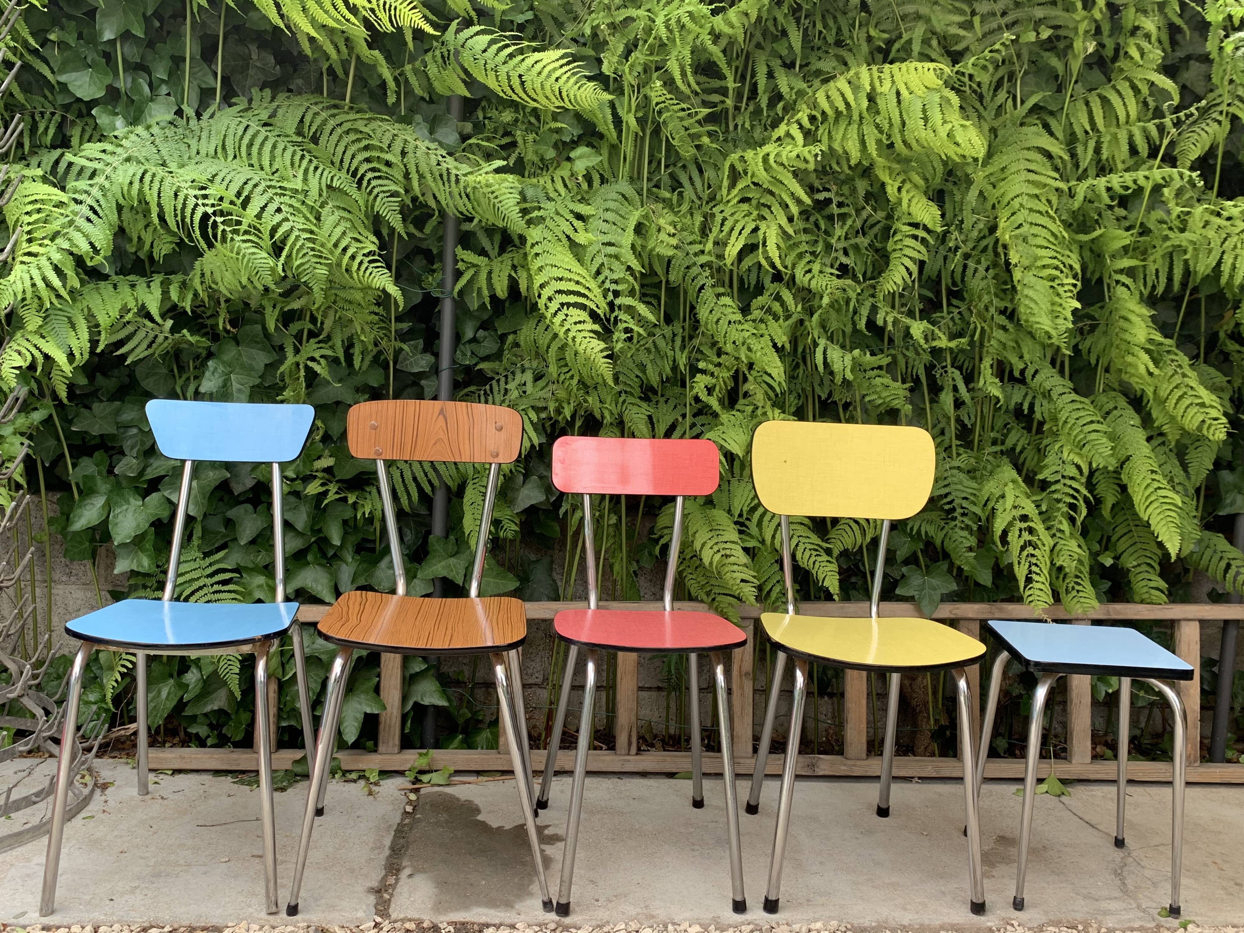 Mismatched formica chairs