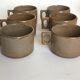 Ensemble de 6 tasses et soucoupes en grés