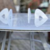 White metal table