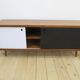 Black and white teak sideboard, 1960s