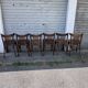 (Lot) 6 wooden bistro chairs
