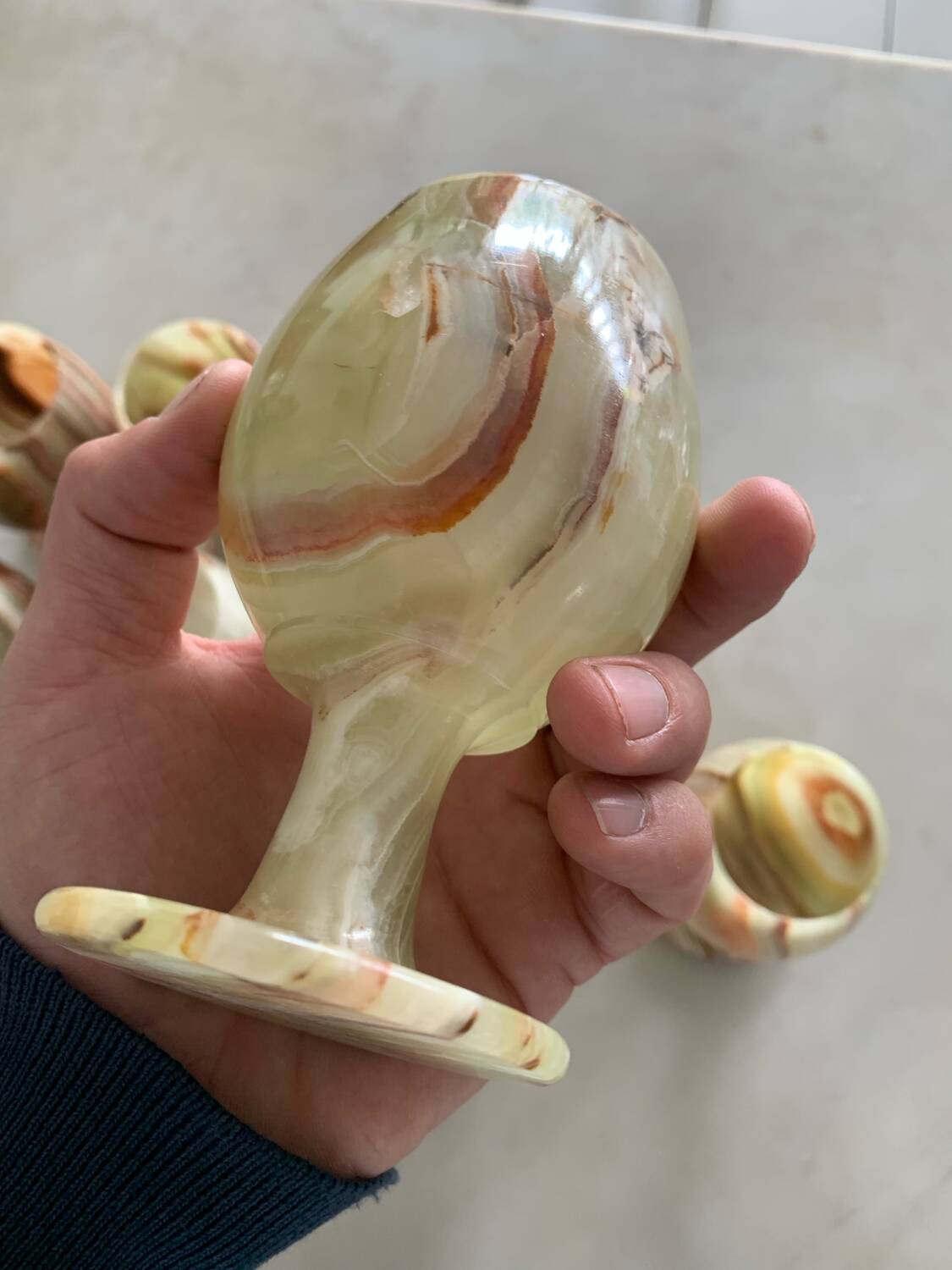 Vintage Onyx Glass Lot Circa 1970