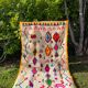 Berber carpet azimuth colored white with multicolored and fluorescent patterns