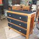 Three-drawer vintage dresser restyled