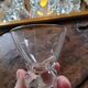 Engraved crystal glasses with twisted stems, 1960s