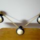 Coat rack, coat hook in gold metal and head black bakelite