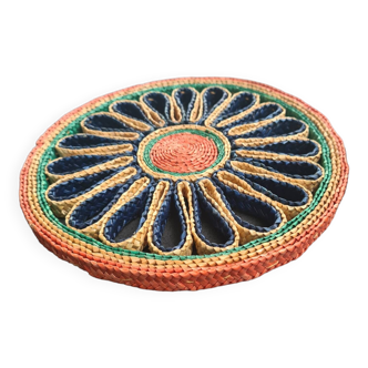 Set of 2 woven raffia trivets